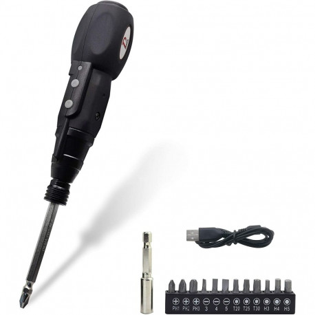 Bit-Satz slimBit electric, Sechsrund Plus (rot, 7-teilig)