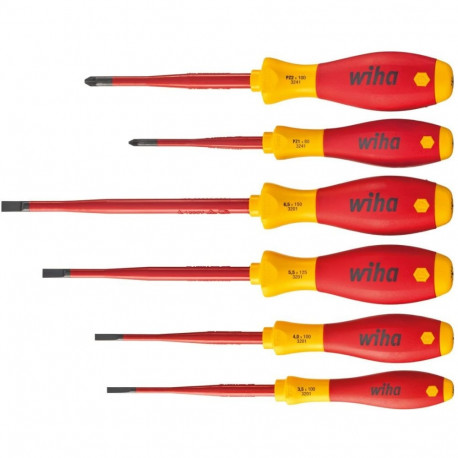 Kruvikeerajate komplekt SoftFinish electric slimFix 6-osaline, punane/kollane