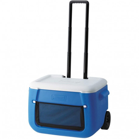 Poly-lite külmakast 50QT ratastega võrguga, sinine/valge
