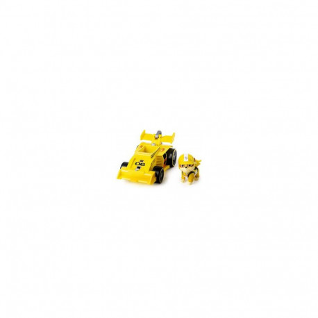 Paw Patrol - Ready, Race, Rescue, Rubbles Race & Go Deluxe Basis Fahrzeug (mit Figur)