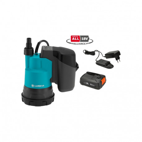 Aku puhasvee sukelpump 2000/2 18V P4A komplekt Li-Ion aku 2,5Ah P4A POWER FOR ALL ALLIANCE, turkoos/