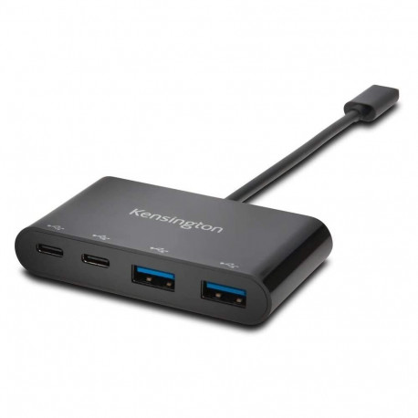 CH1000 USB-C 4-Port Hub (schwarz, 2x USB 3.0 Typ-A | 2x USB 3.0 Typ-C)