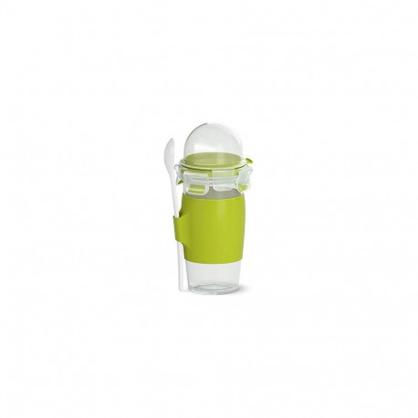 CLIP & GO Yoghurt Mug (grün/transparent, 450ml)