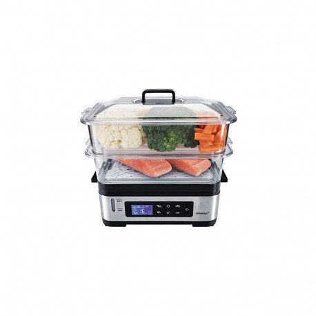 Dampfgarer DG 2 (edelstahl/schwarz, 1.200 Watt, 3 bis 6 Liter)