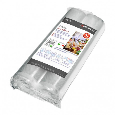 ROMMELSBACHER film roll VRS 3060, 30cm x 6 meters, vacuuming films (transparent, 2 rolls)