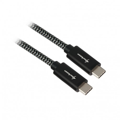 USB 3.2 Gen 2 kaabel USB-C pistik > USB-C pistik punutud 1m, must/hall