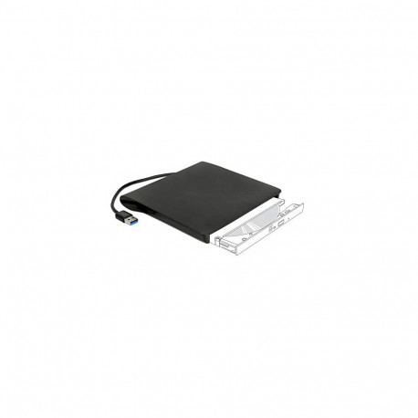 Externes Gehäuse für 5.25″ Ultra Slim SATA Laufwerke 9,5 mm zu USB Typ-A Stecker (schwarz)