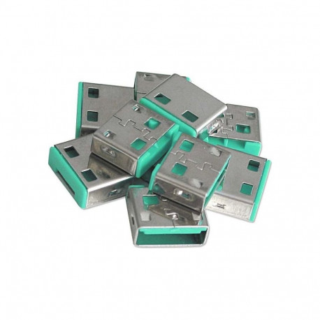 USB Port Schloss (10 Stück) ohne Schlüssel (grün, Code: Grün)