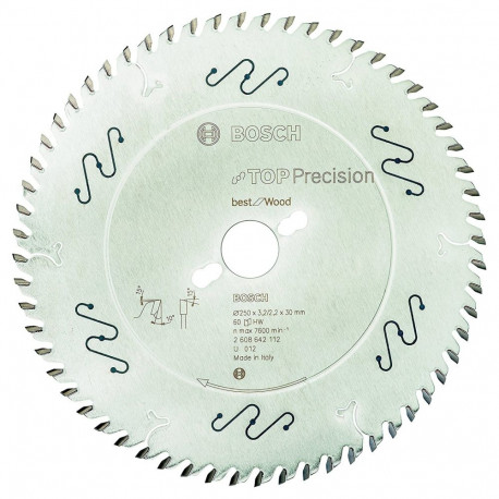 Kreissägeblatt Best for Wood, Ø 250mm, 60Z (Bohrung 30mm, für Tischkreissägen)