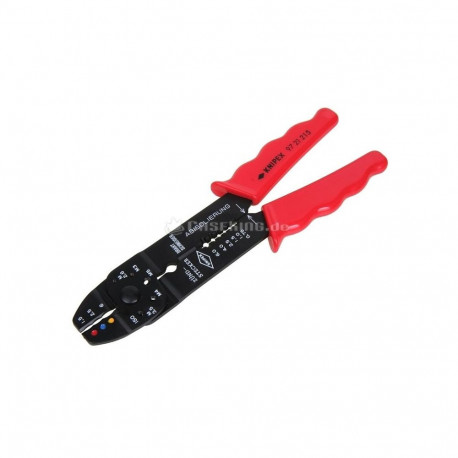 Crimpzange 97 21 215 (rot/blau, Abisolieren, Crimpen 0,5 - 6,0mm²)