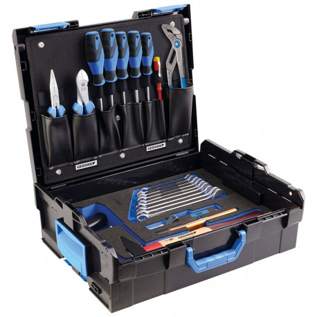 Azubi komplekt L-BOXX 136 23-osaline, sis. saag, tangid, pingetester, must/sinine
