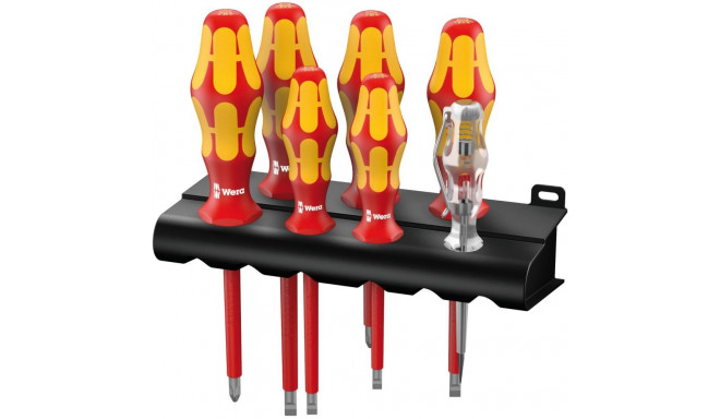 Schraubendreher Satz 160i/7 (rot/gelb, KraftformPlus, Lasertip, Spannungsprüfer)