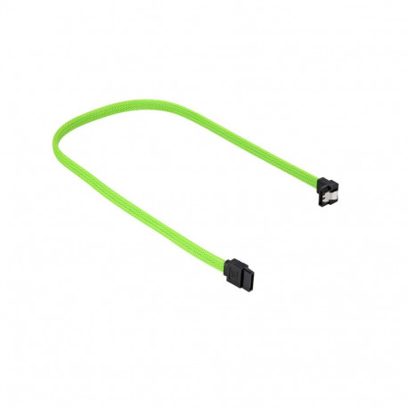 Sata III kaabel 90° ümbrisega 30cm, roheline