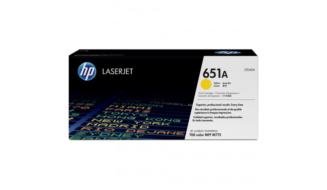 toner 651A (CE342A), kollane