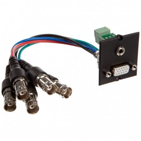 Custom moodul 1x VGA + 1x stereo lauapistikutele, must