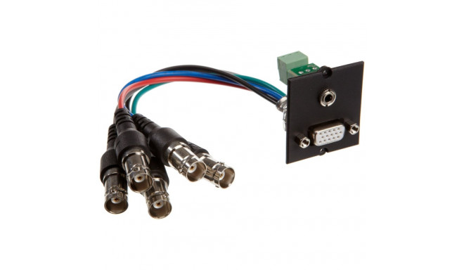 Custom moodul 1x VGA + 1x stereo lauapistikutele, must