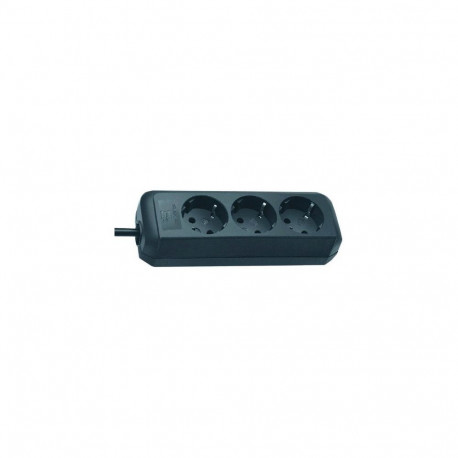 Eco-Line Steckdosenleiste 3-fach (schwarz, 1,5 Meter)