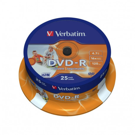 DVD-R 16x SP 4,7GB Verbatim Pr. 25 sztuk