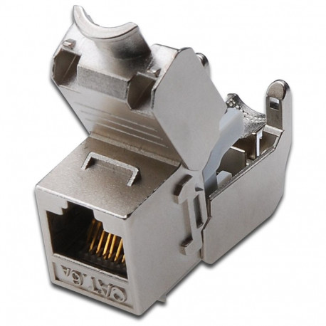 CAT 6A keystone-moodul DN-93615 tööriistavaba varjestatud, hõbedane