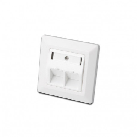 Leerdose DN-93801-1 für Keystone Module, 2x RJ-45 (weiß)