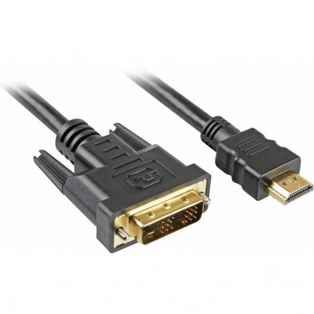 Adapterkabel HDMI > DVI (schwarz, 5 Meter, Single Link, 18+1)