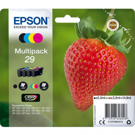 Epson tindikassett 4 värvi multipakk nr 29 (C13T29864012)
