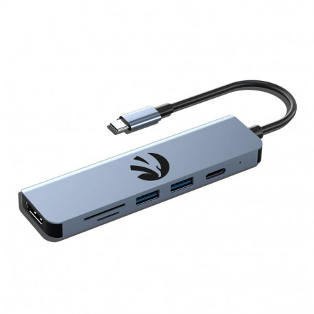 Hawk HW-HUB601 6in1 Adapter USB-C