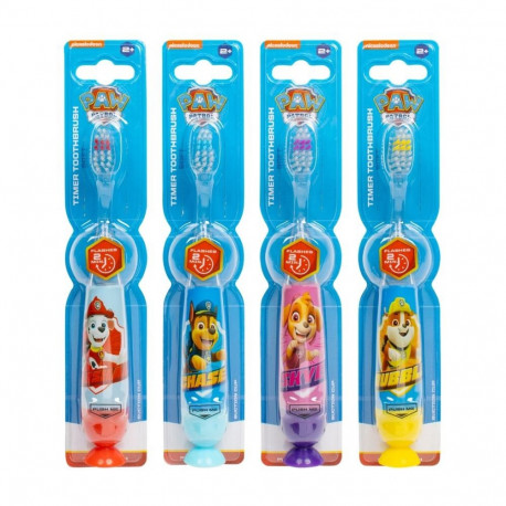 Paw Patrol Flashing Toothbrush Set with Suction Cap Different Colors 4 pcs