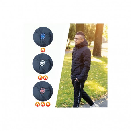 Jope inSPORTline Men’s Heated Jacket W-TEC HEATborg soojendusega must - L