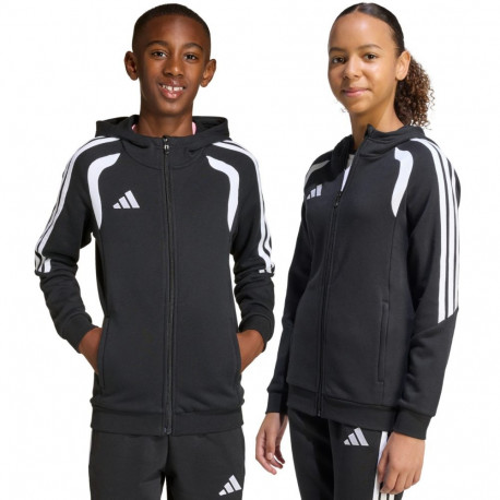 Bluza dla dzieci adidas Tiro 26 League Sweat Full Zip Hoodie czarna KF3324 152cm