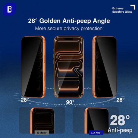 Kaitseklaas Lanbi iPhone 14 Pro Sapphire 3D HD