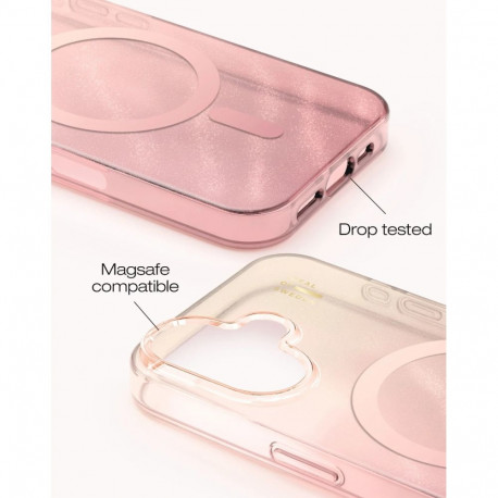 Mobiili tagakaas Ideal of Sweden iPhone 17 Magsafe Clear Rose Blush