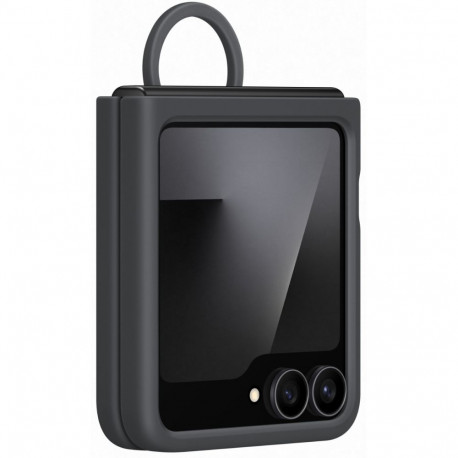 Mobiili tagakaas Samsung Galaxy Flip7 FE, silikoon, ring, must