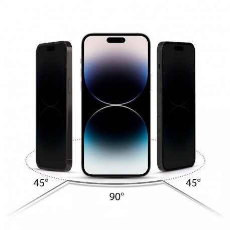 Privaatsusfiltriga kaitseklaas Hofi Galaxy S24 Pro+ Privacy, must