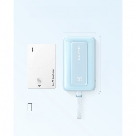 Akupank Anker 10 000mAh, 30W, USB-C, sinine