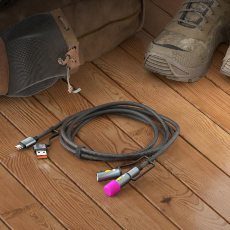 USB kaabel 4smarts 4in1 USB-C Set Explorer 60W, 1m, must