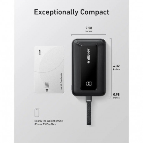 Akupank Anker 10 000mAh, 30W, USB-C, must