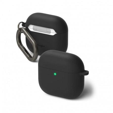 Airpods 4 laadimiskarbiümbris Ringke Silikoon, must