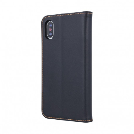 Kaardivahega mobiiliümbris Setty iPhone 16 Wallet Smart Pro nahk, must