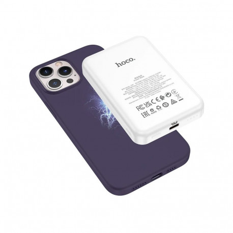 Mobiili tagakaas Hoco iPhone 15 Pro Max Pure, silikoon, MagSafe, lilla