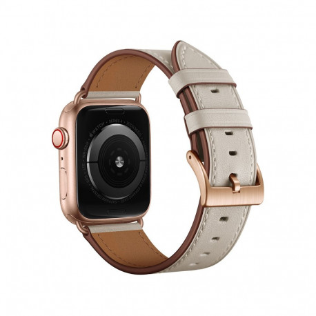 Kellarihm Trendybay Apple Watch 38/40/41/42mm nahk valge