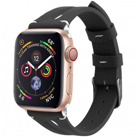 Kellarihm Trendybay Apple Watch 38/40/41/42mm nahk auk must