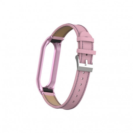 Kellarihm Trendybay Mi Band 7, nahkne, roosa