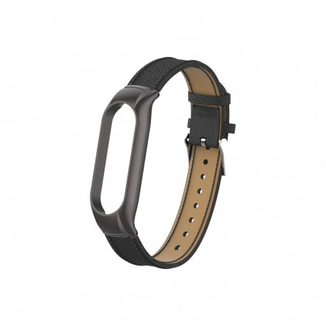 Kellarihm Trendybay Mi Band 7, nahkne, must