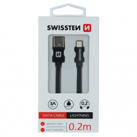 USB kaabel Swissten USB-A - Lightning, 0.2m
