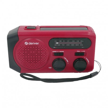 Kaasaskantav raadio Denver SCR-2010, taskulambiga, vändaga
