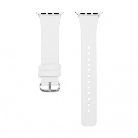 Kellarihm Trendybay Apple Watch 38/40/41/42mm, nahkne valge