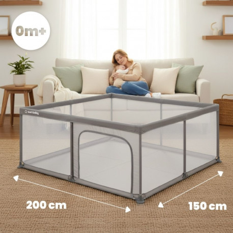 Mänguaedik suur mänguväljak 150x200x68cm, hall