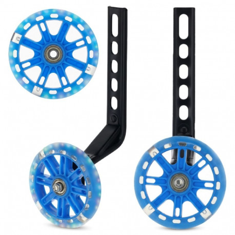 Zestaw kółka boczne diody LED podporowe z ramionami uniwersalne do roweru 12- 20 cali/regulowane 2sz