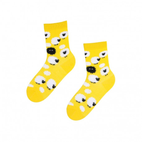 SOKISAHTEL SHEEP kollased puuvillased musta lamba sokid 444, 446